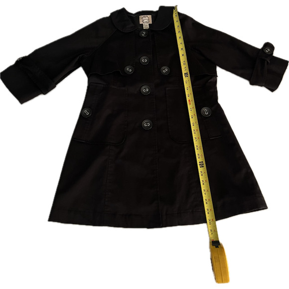 Trade Mark Tulle Black Wool Blend Pea Coat Women's Size Small PRISTINE - Picture 6 of 9